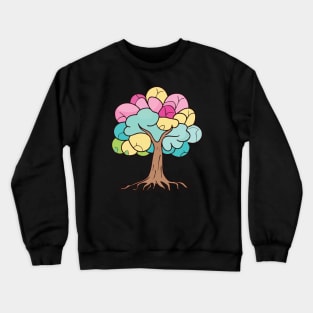 Tree of life with roots and colorful leaves 03 Crewneck Sweatshirt